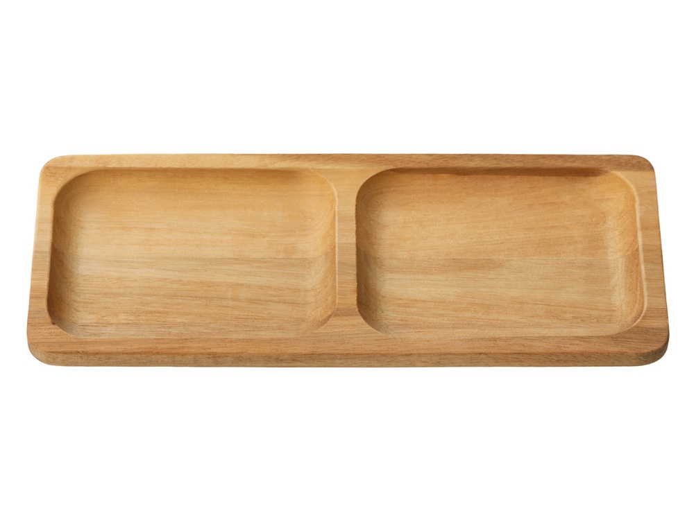 Менажница из акации с двумя секциями «Almond»