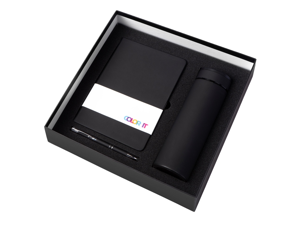 Подарочный набор "Color it" с блокнотом, металлической ручкой и термосом