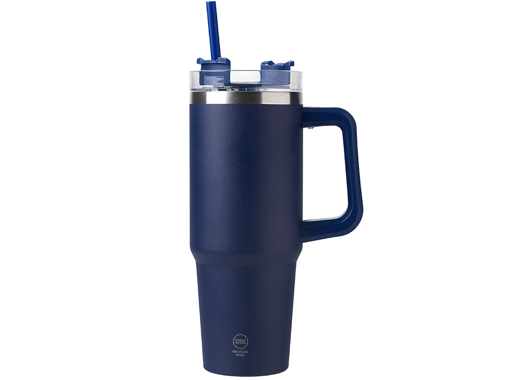 Термокружка «Крэнстон» с трубочкой и поворотной крышкой, 850 мл