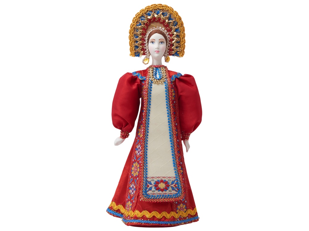 Подарочный набор: кукла фарфоровая, чай "Малина с мятой"