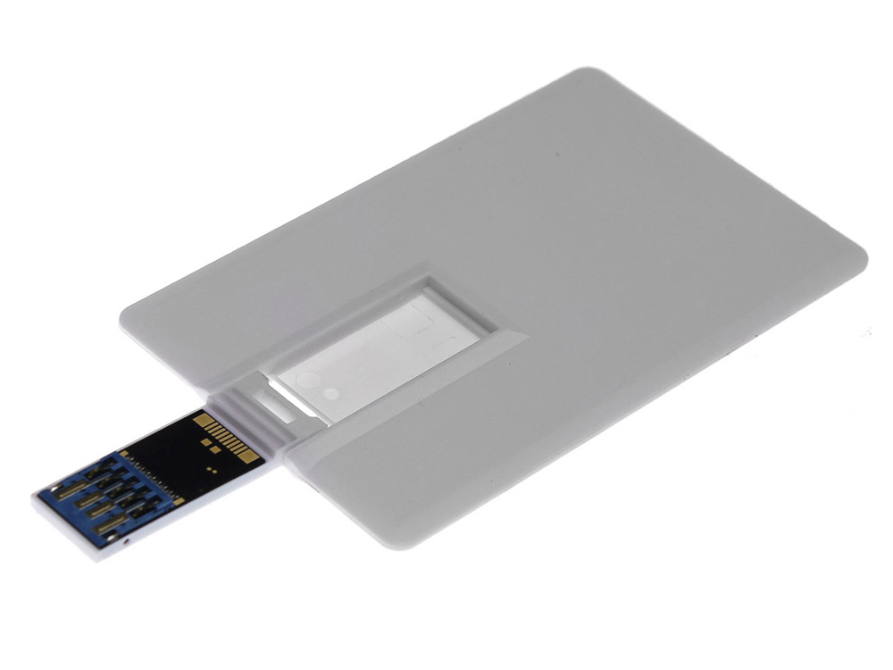 USB 3.0- флешка на 256 Гб в виде визитки, с раскладным чипом