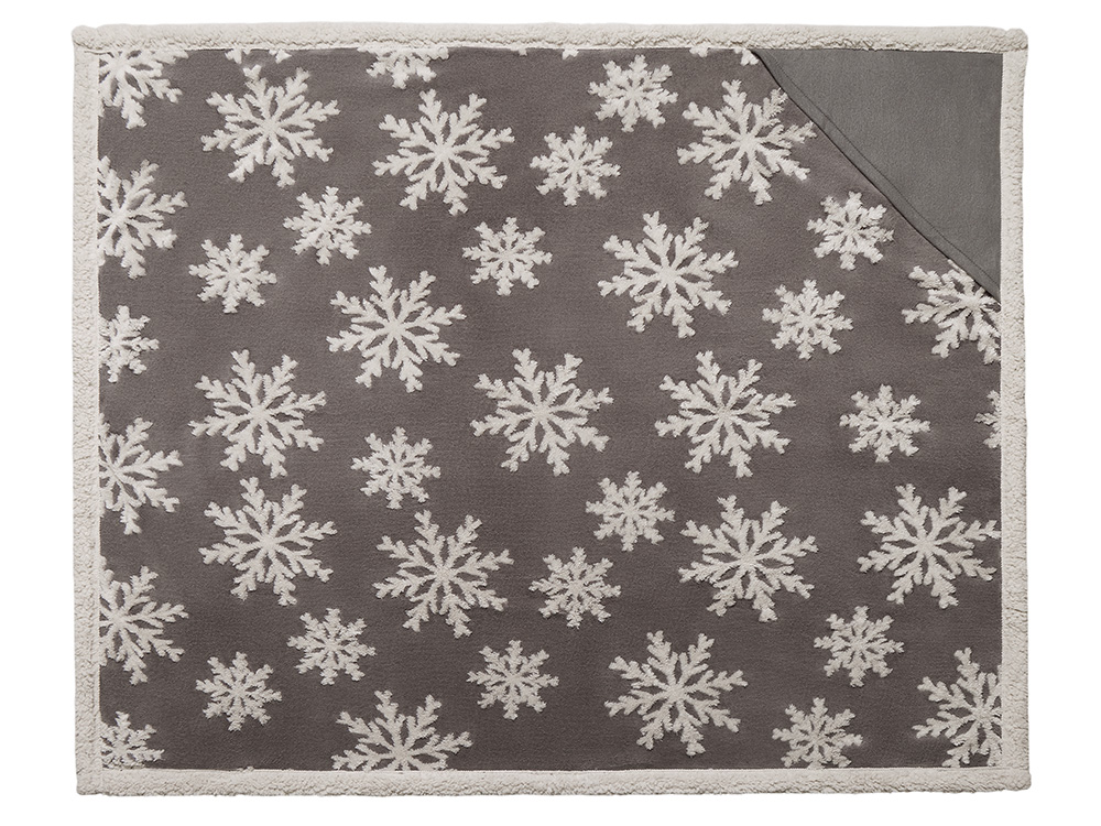 Плед Snowflake новогодний с капюшоном