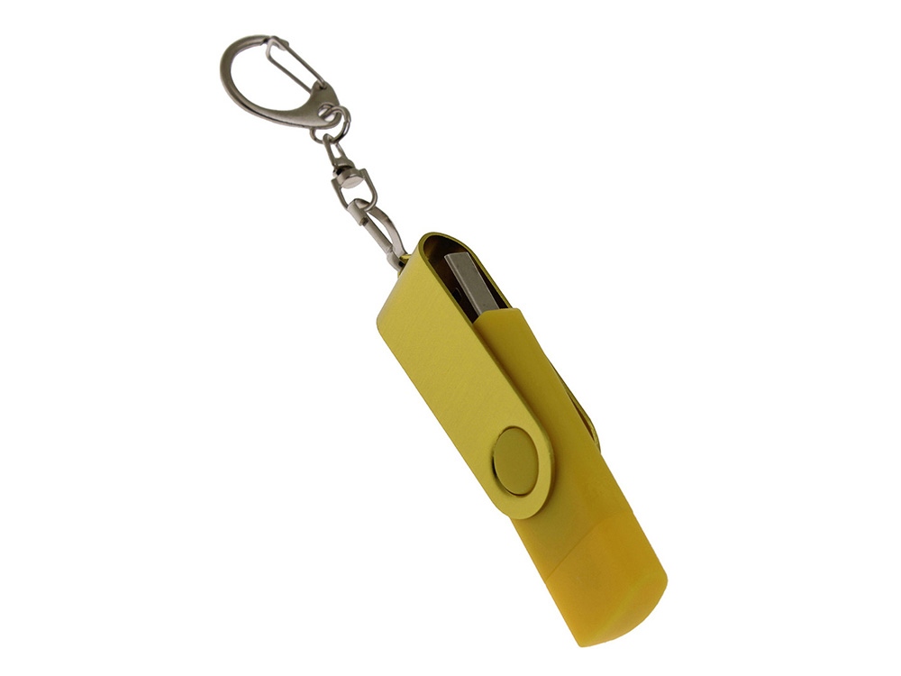 USB 3.0- флешка на 256 Гб с поворотным механизмом и дополнительным разъемом Type-C