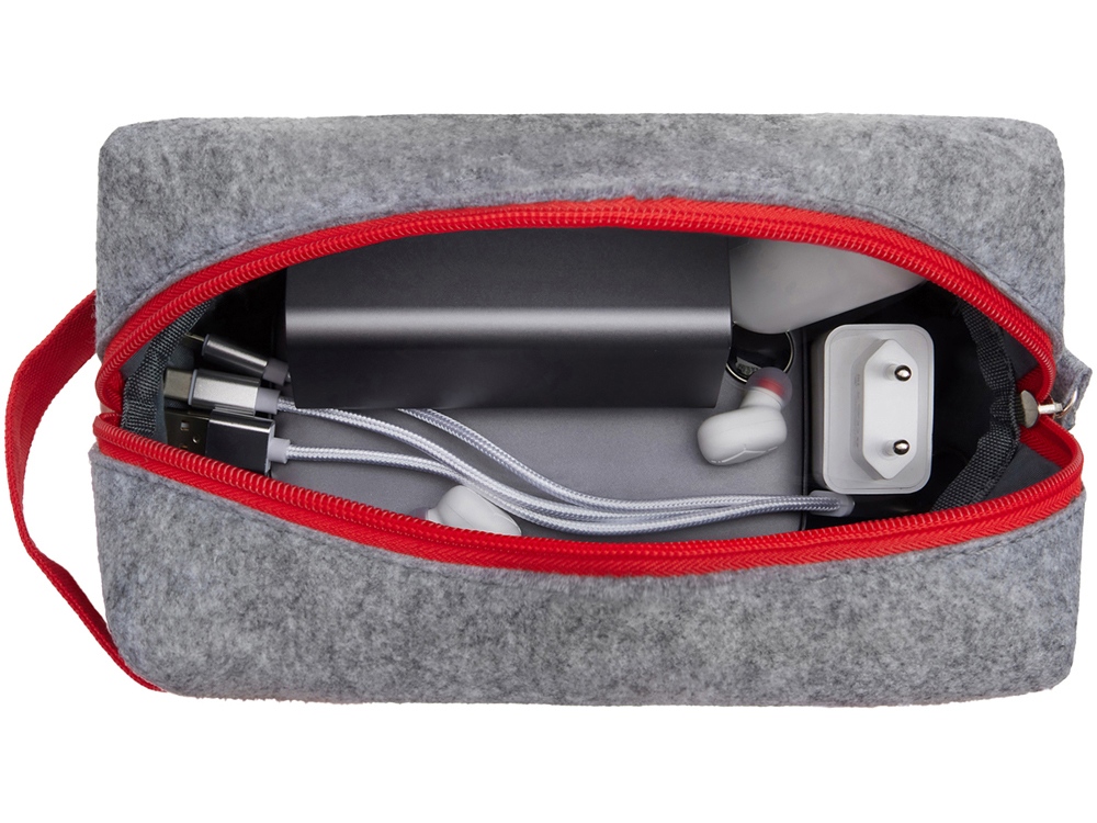 Органайзер для электроники и проводов «Felt» из RPET-фетра с ручкой